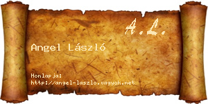 Angel László névjegykártya